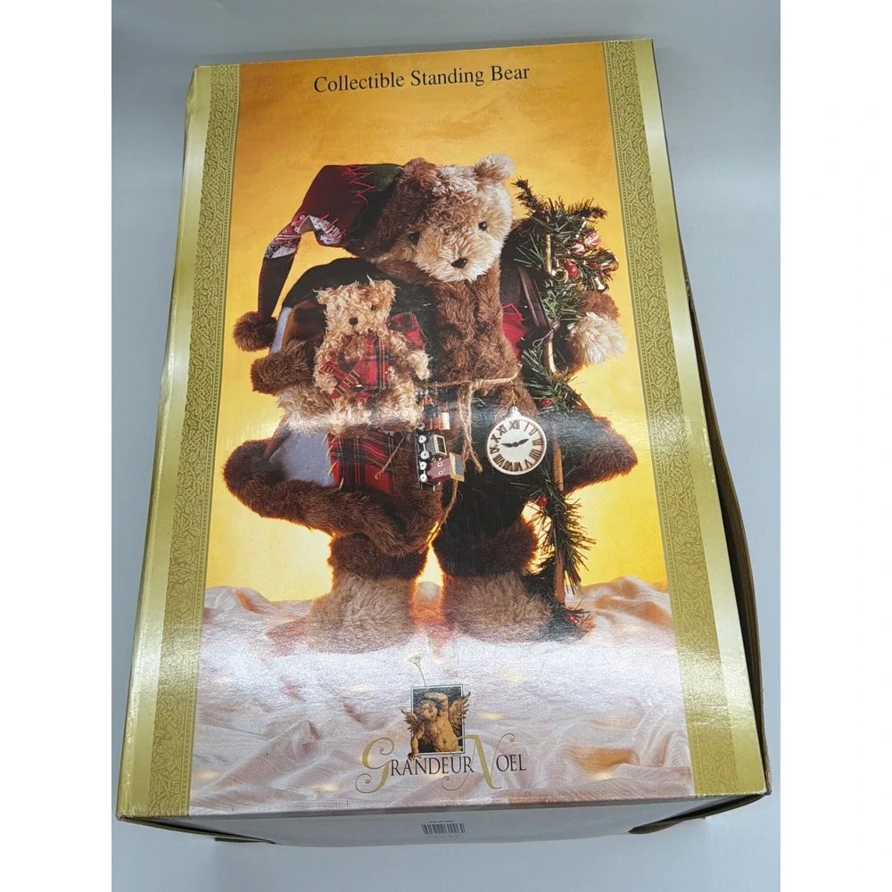 Grandeur‎ Noel 2002 Collector Edition 27 inch Standing Santa Bear PU-01382 Brown